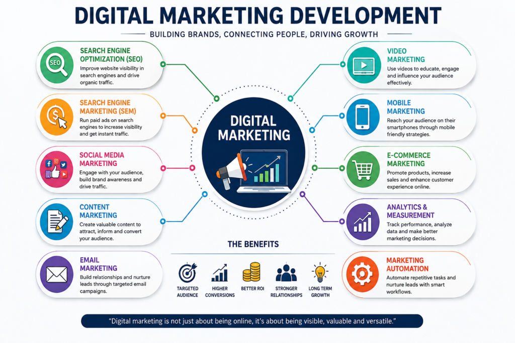 Digital Marketing Development: The Evolution, Growth, Strategies and Future of Digital Marketing